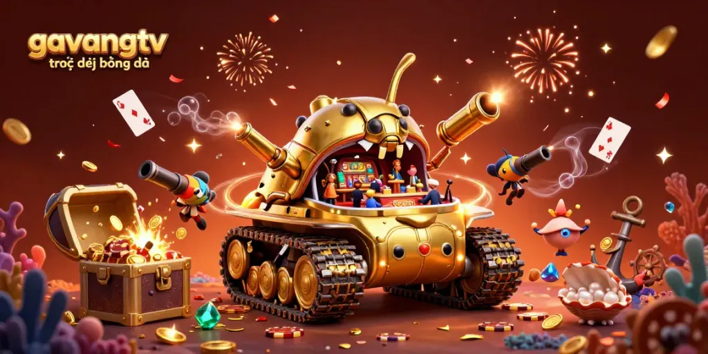 Experience the excitement of gavangtv trực tiếp bóng đá with a vibrant 3D casino illustration.